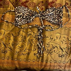 Size Small Animal Print Bikini Top From Shein